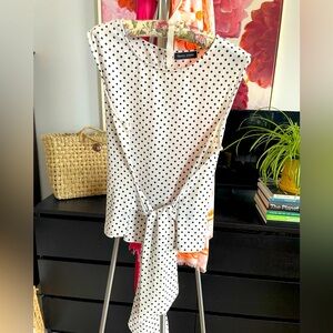 Polka dot sleeveless top